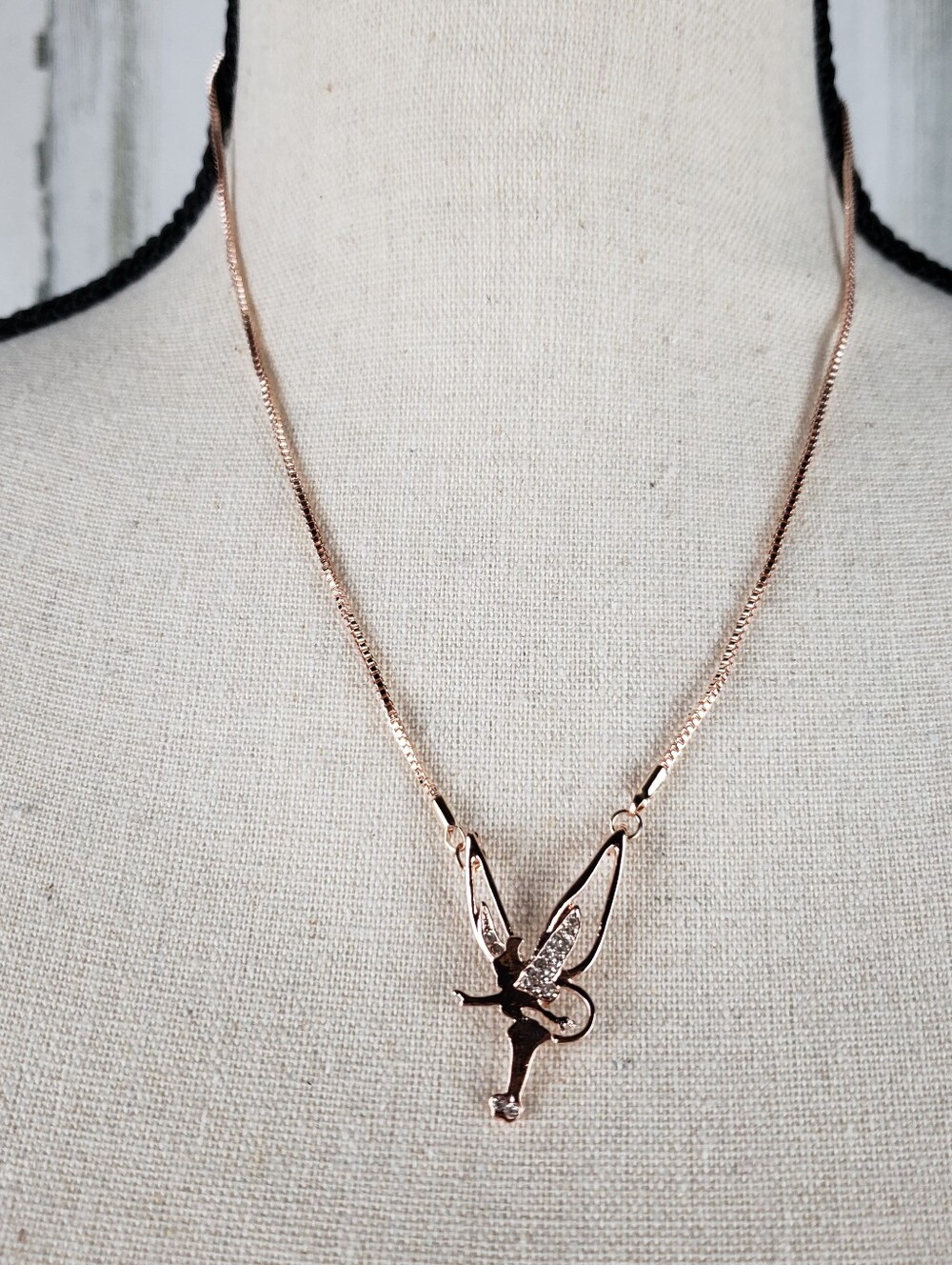 Rose Gold Fairy Pendant Necklace - Elegant Women’s Jewelry